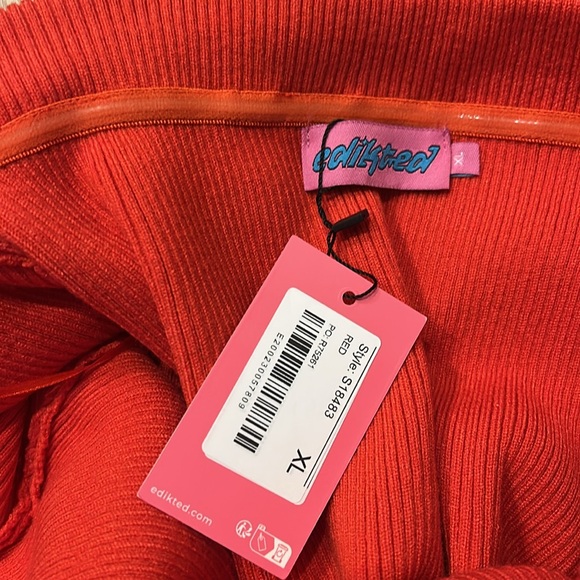 NWT Editked Evi fold over ribbed knit mini dress - Picture 6 of 8